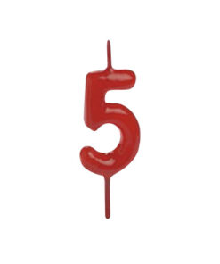 Espelma Número 5 Vermella